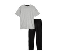 Marks & Spencer Pigiama lungo grigio / nero Uomo - Abbigliamento - Intimo - Pigiami Marks & Spencer L
