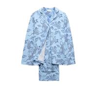 Marks & Spencer Pigiama Stampato Soft Touch con Colletto Rever da Donna Marina