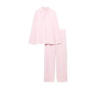 Marks & Spencer Pigiama Stampato Soft Touch con Colletto Rever da Donna Rosa