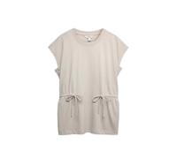 Marks & Spencer T-Shirt Oversize con Cintura in Vita in Puro Cotone da Donna Beige