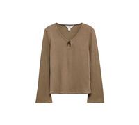 Marks & Spencer Top Cozy con Maniche a Campana e Dettaglio Keyhole da Donna Crema