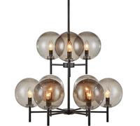 Markslöjd Crown lampada sospesa x20 W nero-fumé 107921