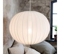 Markslöjd Lampada a sospensione Florence, bianca, Ø 50 cm, nylon Markslöjd