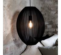 Markslöjd Lampada a sospensione Florence, nera, Ø 40 cm, nylon Markslöjd