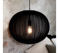 Markslöjd Lampada a sospensione Florence, nera, Ø 50 cm, nylon Markslöjd