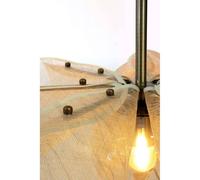 Markslöjd Lampada a sospensione Styrka, Ø 63 cm, ottone/beige, fibra di banana Markslöjd