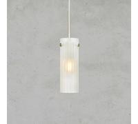 Markslöjd Lampada a sospensione Tibia, spina, bianco/color nichel, Ø 7 cm Markslöjd