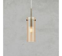 Markslöjd Lampada a sospensione Tibia, spina, color ambra/ottone Ø 7 cm Markslöjd