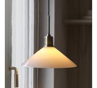 Markslöjd Lampada a sospensione Vela, bianco/ottone vecchio, vetro/ferro Ø 25 cm spina Markslöjd