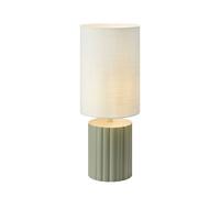 Markslöjd Lampada da tavolo Can, bianco/grigio, altezza 57 cm, ceramica, tessuto Markslöjd