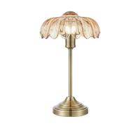 Markslöjd Lampada da tavolo Kurage, ottone anticato/ambra, vetro, altezza 43 cm, E27 Markslöjd