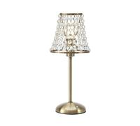 Markslöjd Lampada da tavolo Liora, ottone anticato/trasparente, dimmerabile, stazione di Markslöjd