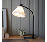 Markslöjd Lampada da tavolo Mira, bianco/nero, ferro/tessuto, altezza 59 cm Markslöjd