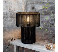 Markslöjd Lampada da tavolo Soga, nera, iuta, altezza 40 cm Markslöjd