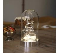 Markslöjd Lampada decorativa a LED Isla, cromata/trasparente, renna, altezza 20 cm Markslöjd
