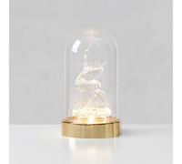 Markslöjd Lampada decorativa a LED Isla, ottone/trasparente, renna, altezza 20 cm Markslöjd