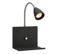 Markslöjd Logi lampada da parete 1x7 W nero 107141