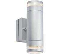 Markslöjd Luno lampada da parete per esterni 2x4.9 W argento 109106