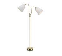 Markslöjd Modena lampada da terra 2x60 W bianco-ottone 105274