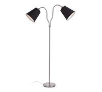 Markslöjd Modena lampada da terra 2x60 W nero-acciaio 105248