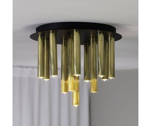 Markslöjd Plafoniera Gocce, 13 luci, ottone/nero, ferro, G9 Markslöjd