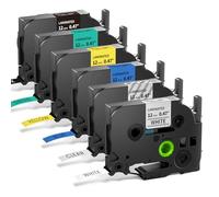 Markurlife TZe Tz Tape 12 mm 0.47 laminato Durable Label Maker Tape TZE131 TZE231 TZE335 TZE531 TZE631 TZE731, compatibile con Brother P-Touch PTH100/101/110/200 D210/410/710bt/6 10bt E1 10/550 W