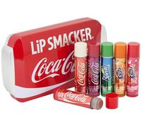 Lip Smacker - Coca-Cola Tin Collection - Set di Lucidalabbra per Bambini - Gusti Assortiti ispirati al Mondo Coca Cola - Iconica Lattina Coca-Cola da Collezione - Dolce regalo - Confezione da 6 Pezzi