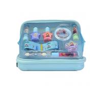 Lip Smacker Disney Frozen Travel To Go Beauty Case cofanetto regalo: rossetto 2 x 1 g + lucidalabbra 2 x 1 g + smalto 2 x 4 ml + palette di evidenziatori 4 g + applicatore + portachiavi + astuccio