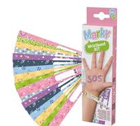 Colop MARKY C169900 – 10 braccialetti sicurezza bimbi antistrappo scrivibili + pennarello permanente