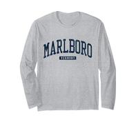 Marlboro Vermont VT College University Style Blu Maglia a Manica
