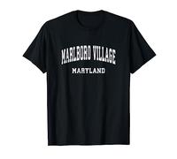 Marlboro Village Maryland MD Design sportivo sportivo vintage Maglietta