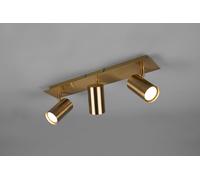 MARLEY BARRA 3 SPOTS CILINDRI OTTONE ANTICATO CM48 3 LUCI ATTACCO GU10