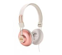 House of Marley Positive Vibration 2 Cuffie Over Ear con Microfono Incorporato, Driver da 40 mm, Cuffia Pieghevole con Lungo Cavo, Materiali Sostenibili, Rosa/Bianco