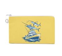 Marlin and Sails - Portamonete in tela personalizzata, portamonete e portamonete, piccole borse per il trucco, per uomo e donna, 19,1 x 11,6 cm, Stile:, Taglia unica, MHXYZHW