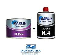 MARLIN FLEXY 0,5 LT + DILUENTE - SMALTO ELASTICO PER GOMMONI VERNICE FLESSIBILE