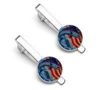 Marlin Swordfish Bandiera degli Stati Uniti Caccia Pesca Fermacravatta per Uomo Fermacravatta Fermacravatta per Regali di nozze aziendali 5,5 x 2,2 cm