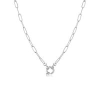 MARLION JEWELS Collana da donna lunga da maglie fini e da un piccolo anello. Collana in acciaio da donna placcato oro o argento. Collane lunghe donna particolari. Gioielli a catena in acciaio