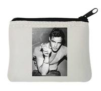 Marlon Brando - Portamonete in neoprene con foto del leggendario attore fumatore, 10 x 11 cm, colore: Bianco