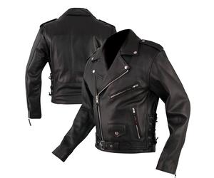 Marlon Brando Quality Leather Jacket Cruiser Retro Motorcycle Motorbike All Size