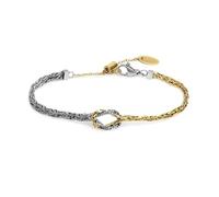 MARLU' Bracciale con Nodo Centrale, Catena Snake e Catena Foxtail