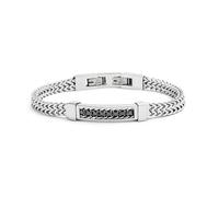 MARLU' Bracciale spina di pesce con zirconi centrali Unisex 31BR0003-N