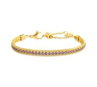 MARLU' Bracciale tennis zirconi baguette catena snake squadrata 31BR0009G-P