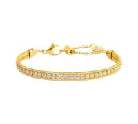 MARLU' Bracciale tennis zirconi baguette catena snake squadrata 31BR0009G-W