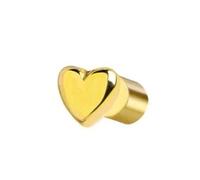 MARLU Mono Orecchino in Acciaio Dorato, Forma a Cuore, Stile Elegante, Modello 18OR123G