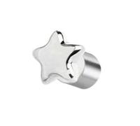 MARLU' Mono Orecchino in Acciaio, Forma a Stella, Argento, Modello 18OR124