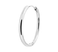 MARLU' Mono Orecchino in Acciaio, Stile Cerchio, Finitura Lucida, Modello 2OR0048