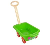 Marmat Attrezzi da giardino per bambini carriola giardino giocattolo sabbia sandbox con manico carrello 43 x 26 x 16 cm (verde)