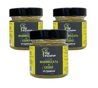 Marmellata di Cedro di Calabria - 3 vasi 230g - Senza Conservanti né Pectina - Gusto Autentico e Naturale - Prodotto Artigianale - Val D'Esaro