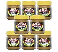 Marmite Barattolo per burro di arachidi croccante ricco di vitamina B e senza zuccheri aggiunti, 225 g (confezione da 8)