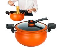 Marmite de Cuisson Profonde avec Couvercle Transparent | Grande Casserole à Induction avec Poignées | Ustensile de Cuisine Polyvalent pour Toutes Feux pour Gaz Bouillon Cuisson Maîtrisée et Pratique